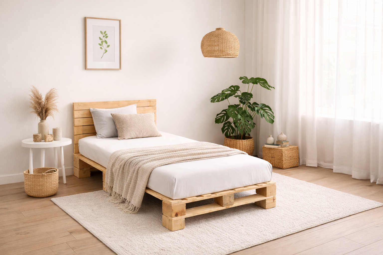 Single Pallet Bed Side View